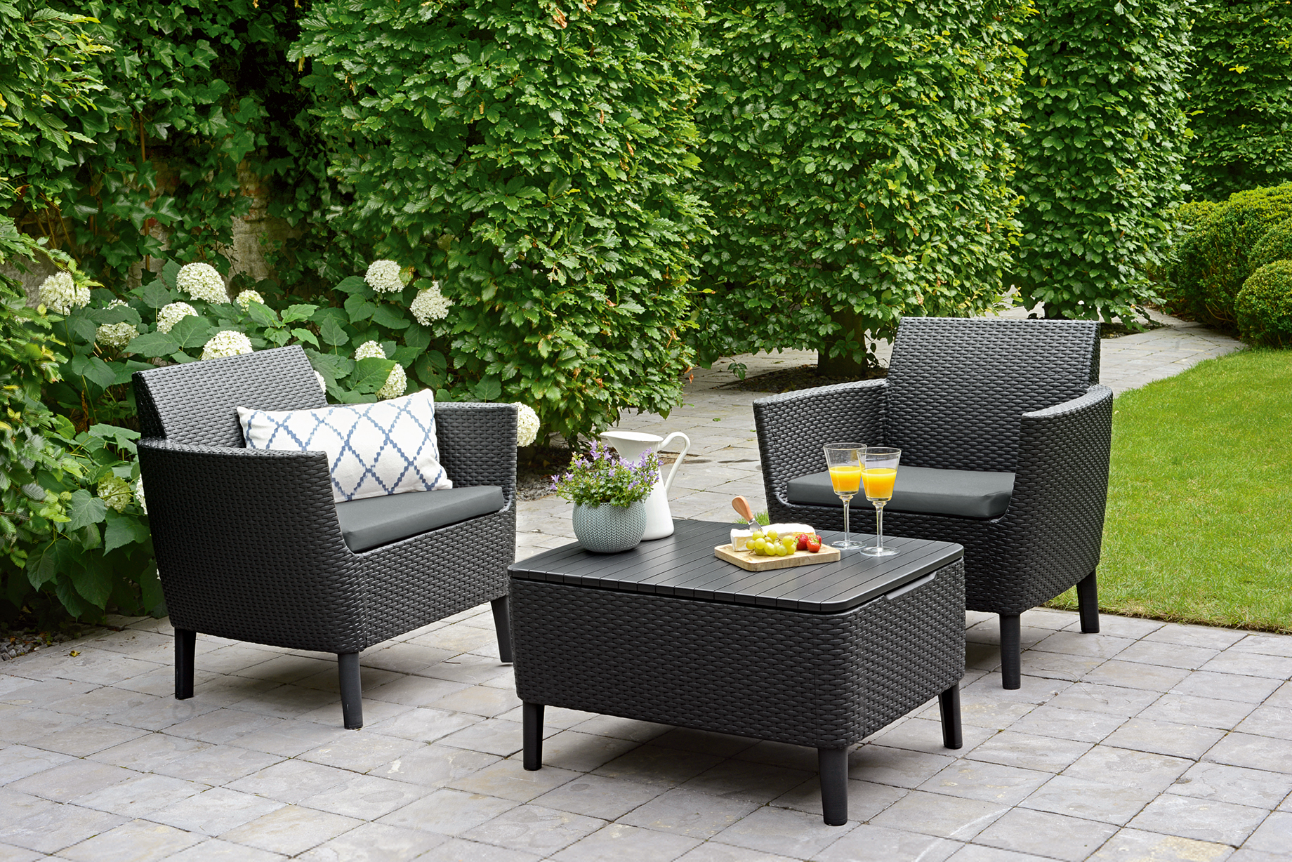 Комплект мебели балконный Салемо графит Salemo balcony set