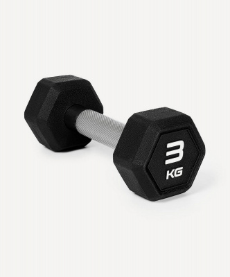 Гантель гексагональная 3кг, обрезиненная Star Fit DB-301PRO черный