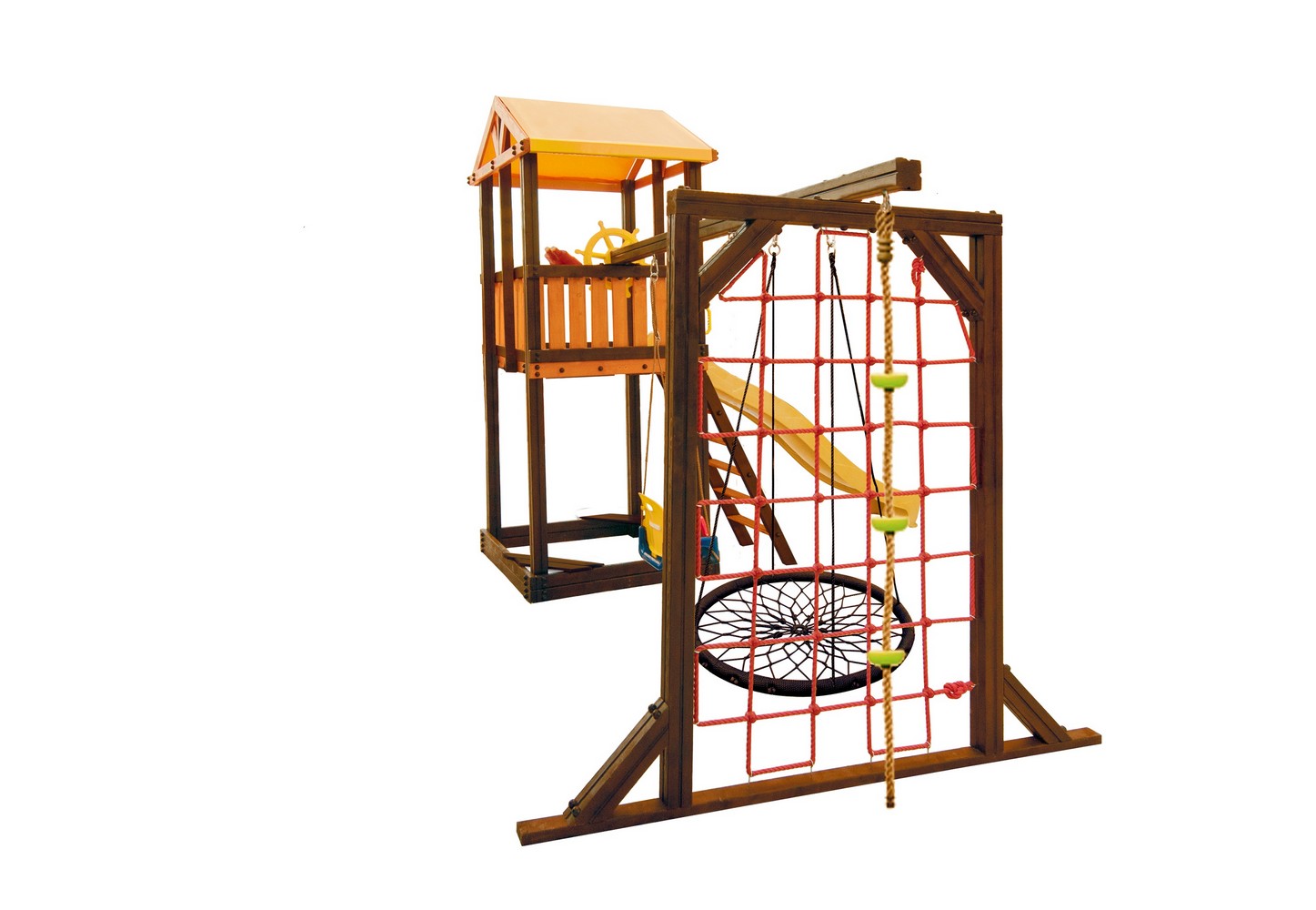 Игровой комплекс Perfetto Sport Pitigliano-9 + качели Паутина