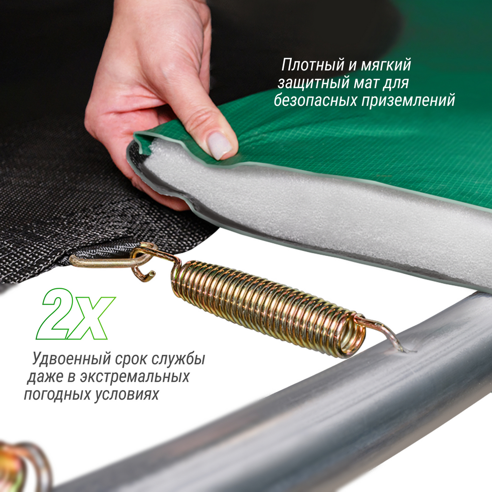 Батут Unix Line SUPREME BASIC 12 ft (green) TRUSUB12G