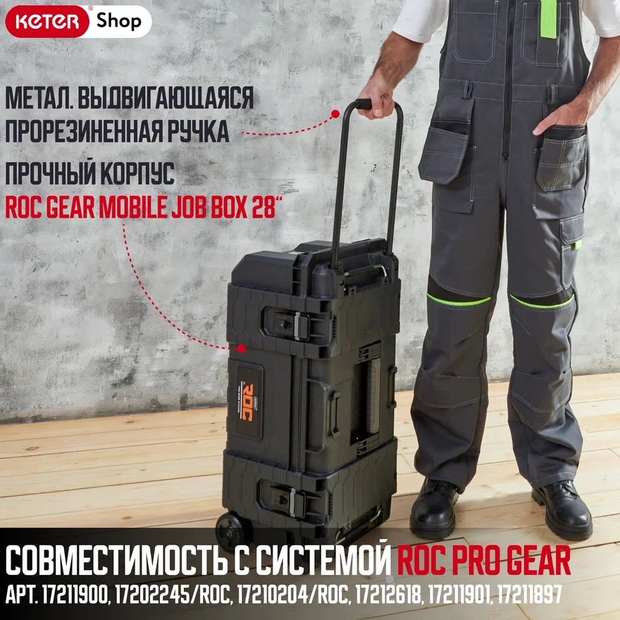Профессиональный ящик для инструментов ROC Gear Mobile Job Box 28" (17210204/ROC)