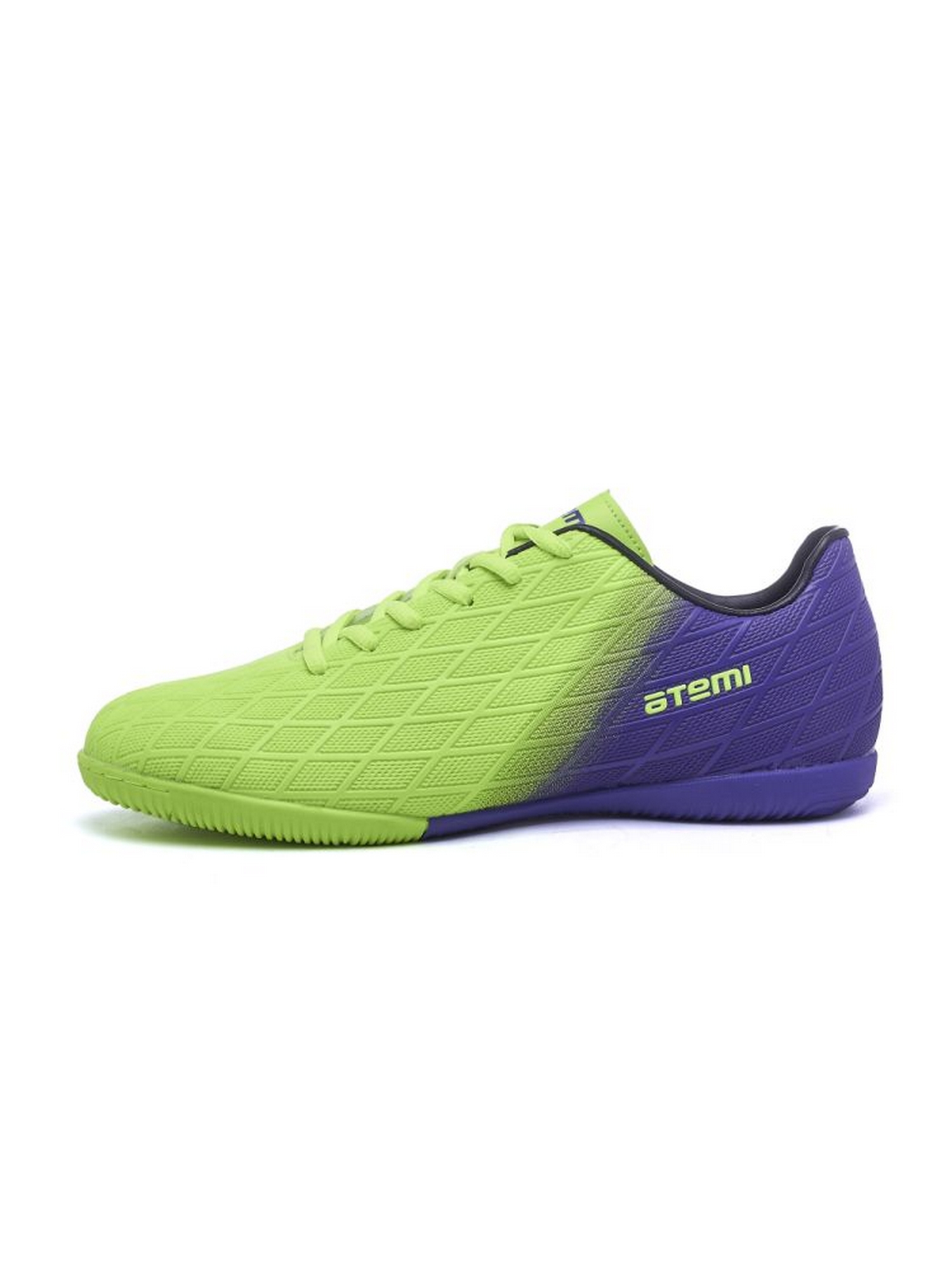 Бутсы футбольные Atemi INDOOR SBA-005 ярко-салатовый\фиолетовый