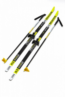 Лыжи Комплект 75 мм WAX Brados Active A3 Yellow