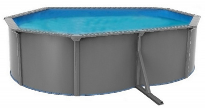 Морозоустойчивый бассейн овальный 730x360x130см Poolmagic Anthraciteкомплект оборудования Standart (фильтр Intex/Bestway) 550006