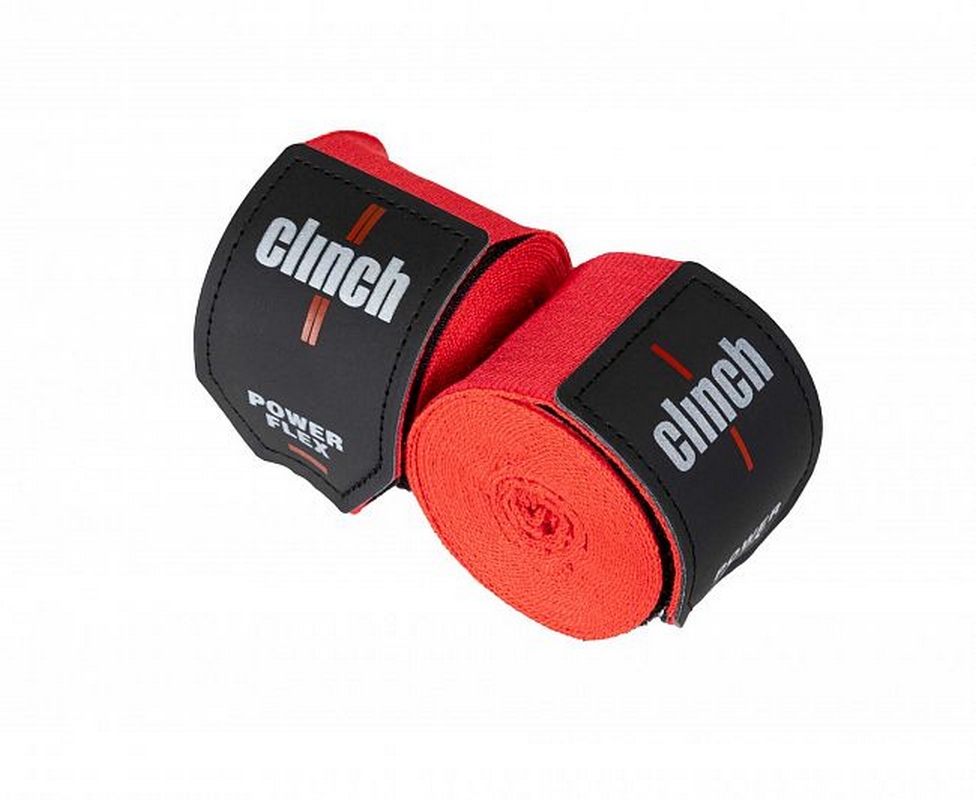 Бинты боксерские 255см Clinch Boxing Hand Wrap Power Flex C239 красный длина 2.55 м