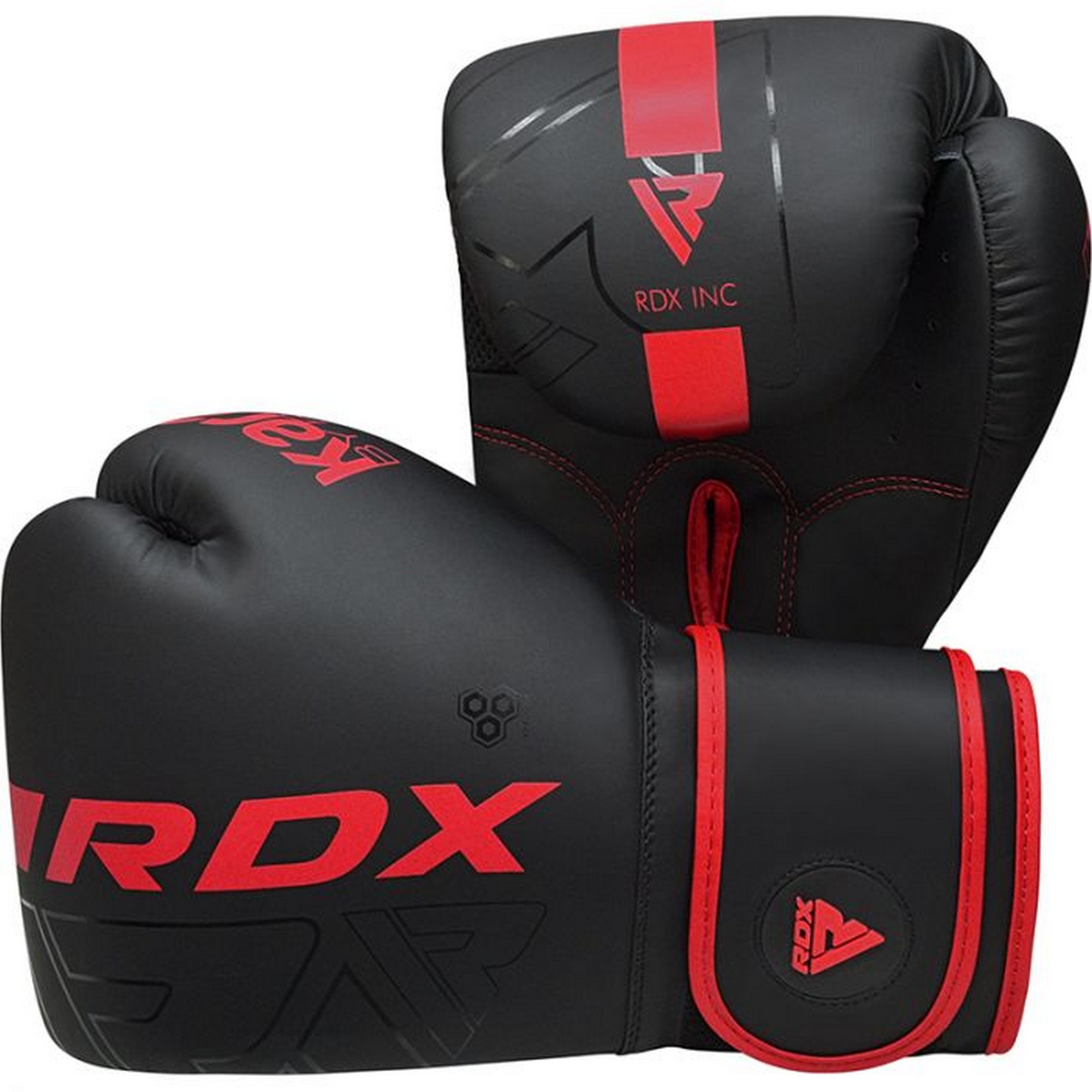 Перчатки тренировочные RDX BGR-F6MR-10OZ черный\красный матовый