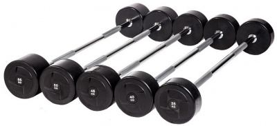 Набор прямых штанг (шаг 5 кг, 5 шт) POWER Profi-Fit 35-55 кг