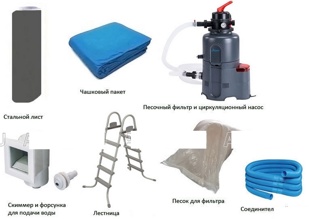 Морозоустойчивый бассейн Azuro 400DL, круглый 3,6х1,2 м Comfort