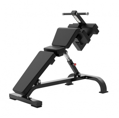 Регулируемая скамья для пресса Protrain PP145, полностью чёрная | Premium Fitness