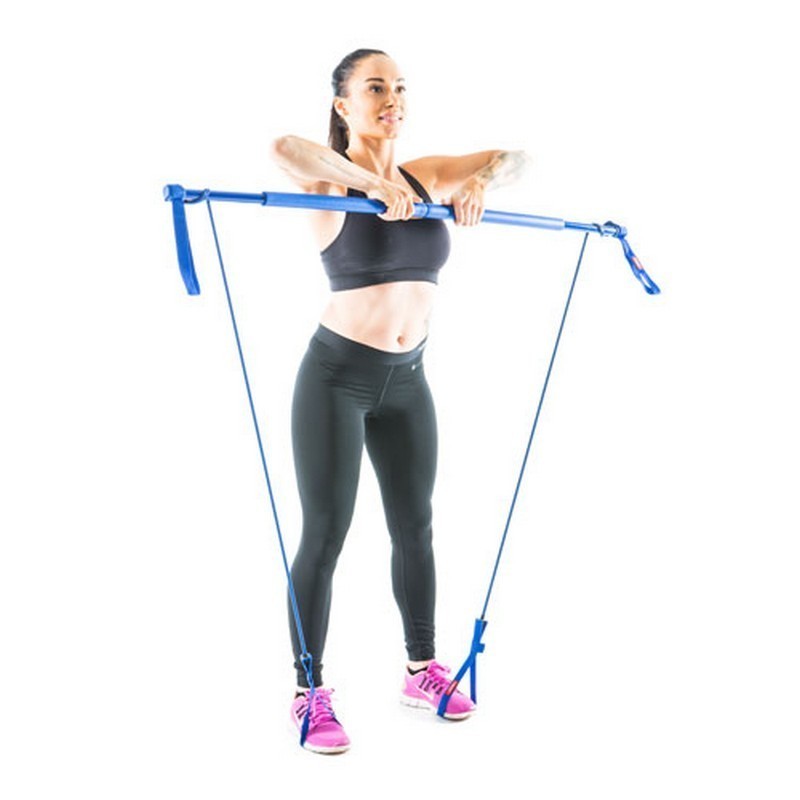 Гимнастическая палка с амортизатором Gymstick 11004 Сопротивление экстра сильное (1-25 кг), серебряный