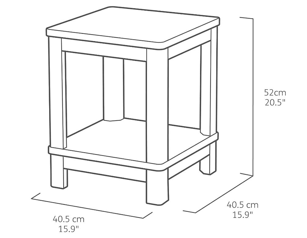 Стол графит Делюкс Deluxe Side Table