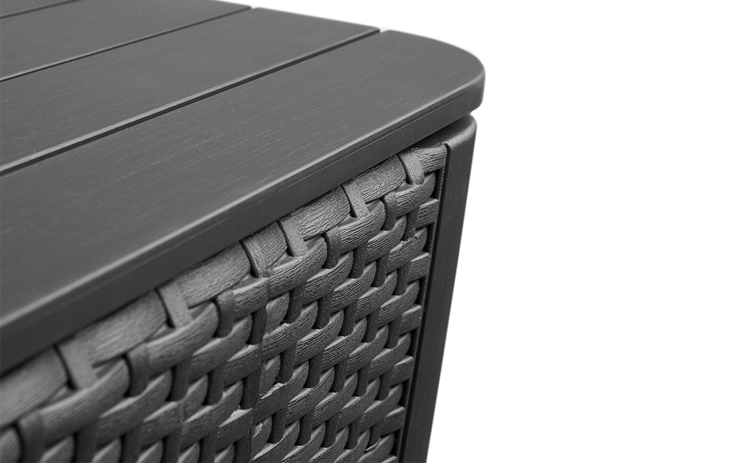 Стол-сундук, графит Luzon Plus Flat Wicker