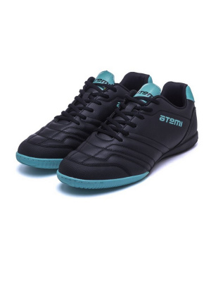 Бутсы футбольные Atemi INDOOR JUNIOR SBA-004 черный\бирюзовый