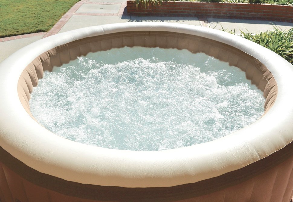 СПА-бассейн Bubble Massage 165/216х71см, 1098л., круглый с круговым пузырьковым массаж Intex 28428