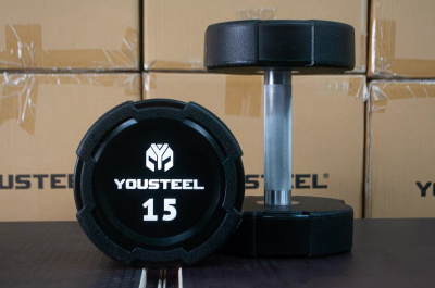 Гантель EVO 15кг полиуретановая YouSteel