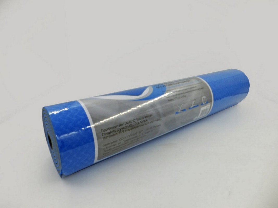 Коврик для йоги и фитнеса Lite Weights 173x61x0,6см 5460LW синий\антрацит
