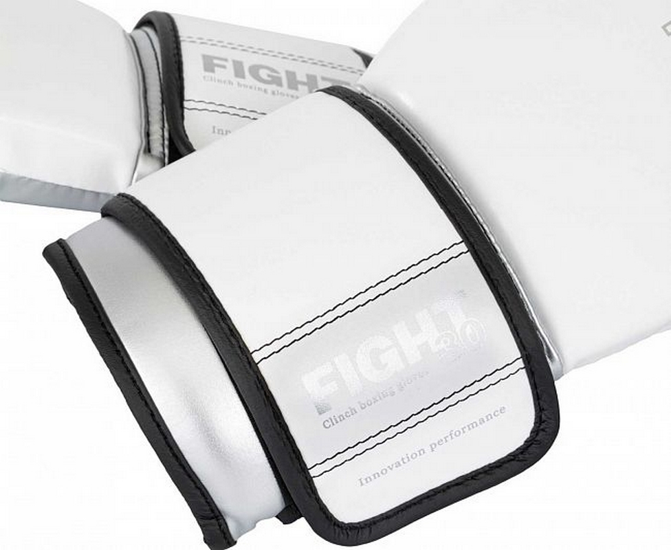Перчатки боксерские Clinch Fight 3.0 C187 бело-серебристый