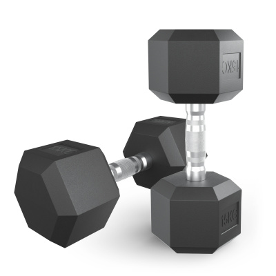 Гантель гексагональная обрезиненная 15 кг UnixFit DBHEX15x2 2 шт