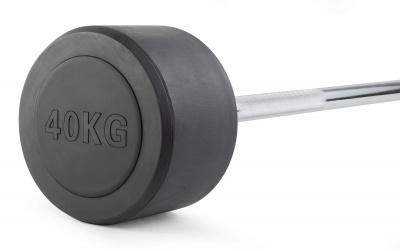 Штанга неразборная обрезиненная 40 кг. Прямой гриф VictoryFit VF-DX4400