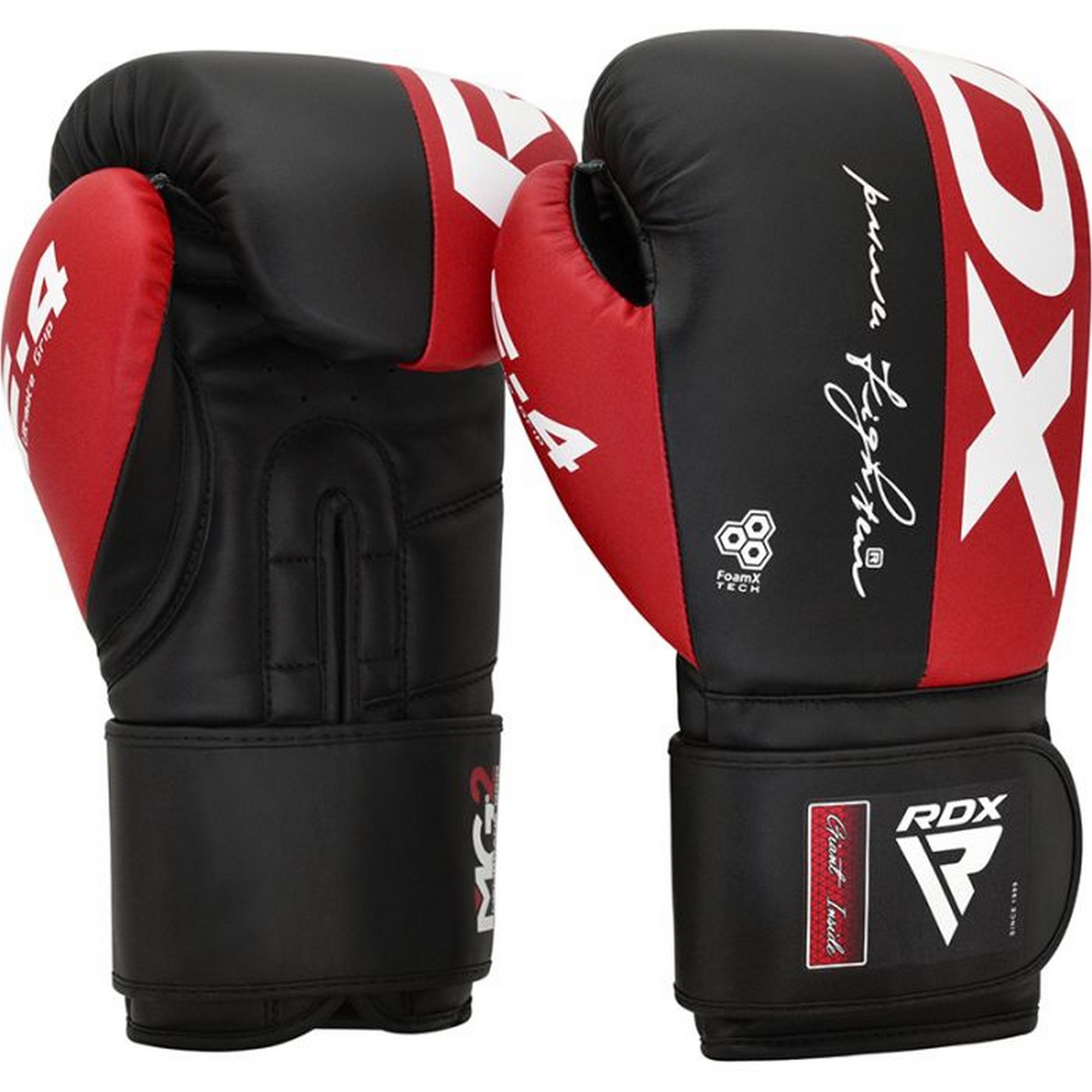 Перчатки тренировочные RDX BGR-F4R-14oz красный\черный