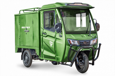 Грузовой электротрицикл RuTrike КАРГО Кабина Дуал 024460-2755 зеленый