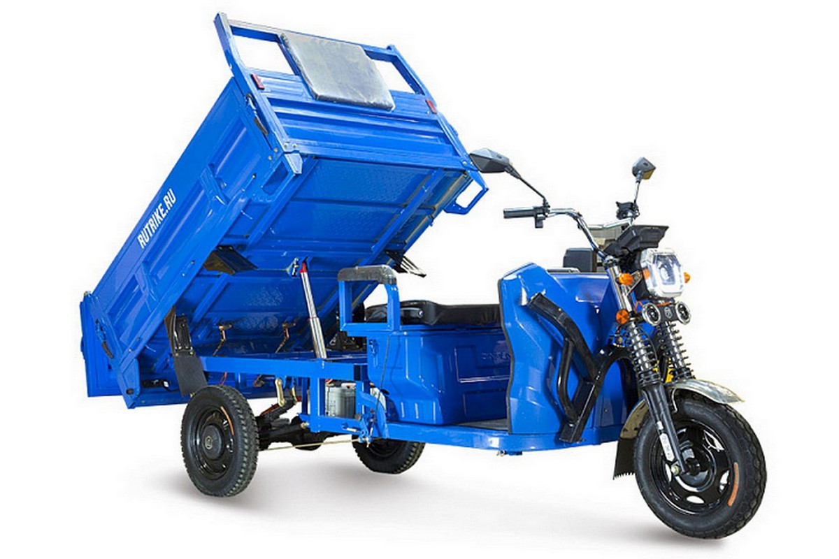 Грузовой электрический трицикл RuTrike D5 1700 гидравлика (60V1200W) 024732-2799 темно-синий матовый