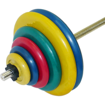 Штанга тренировочная 117,5 кг MB Barbell цветная
