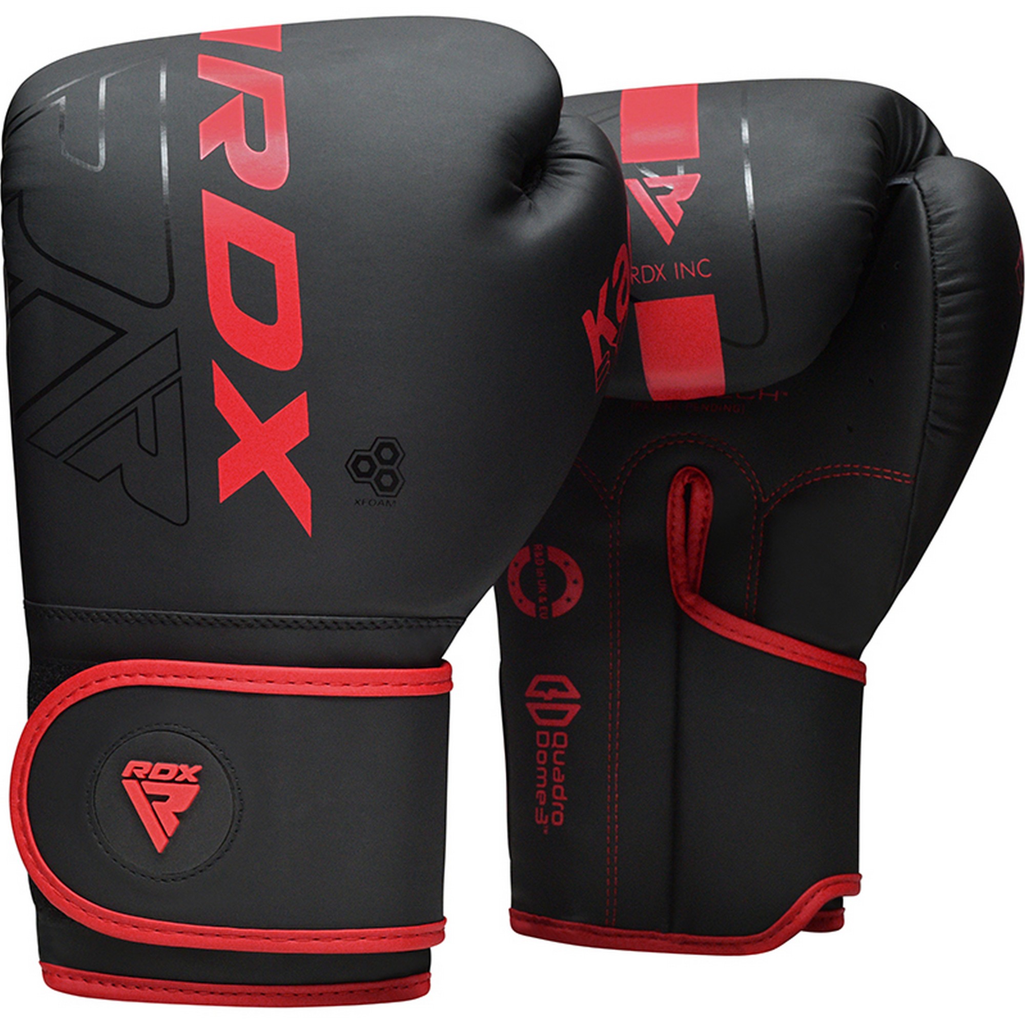 Перчатки тренировочные RDX BGR-F6MR-10OZ черный\красный матовый