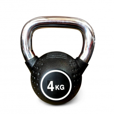 Гиря полиуретановая с хромированной ручкой 4 кг Protrain KB2015-4