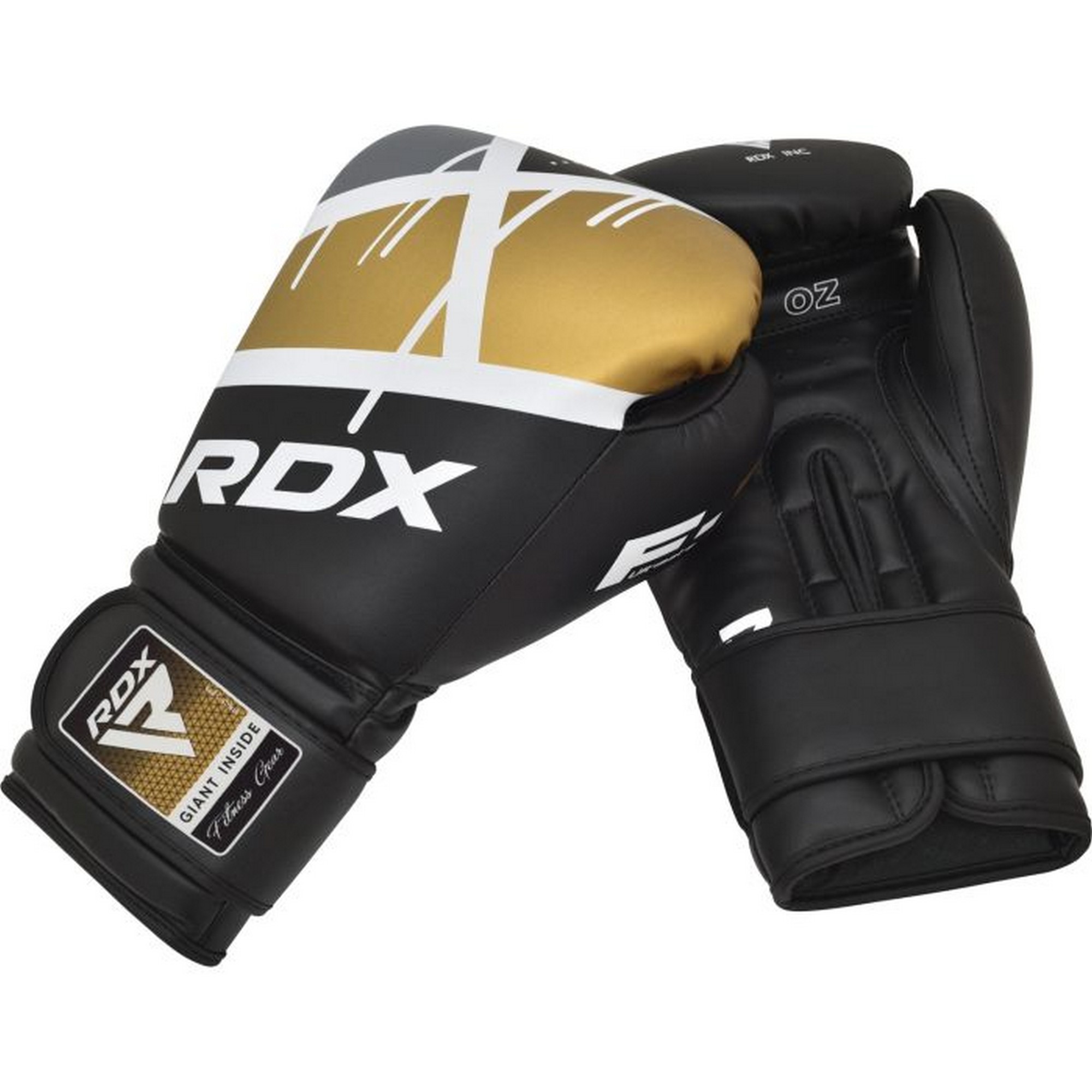 Перчатки тренировочные RDX BGR-F7BGL-16OZ черный\золотой