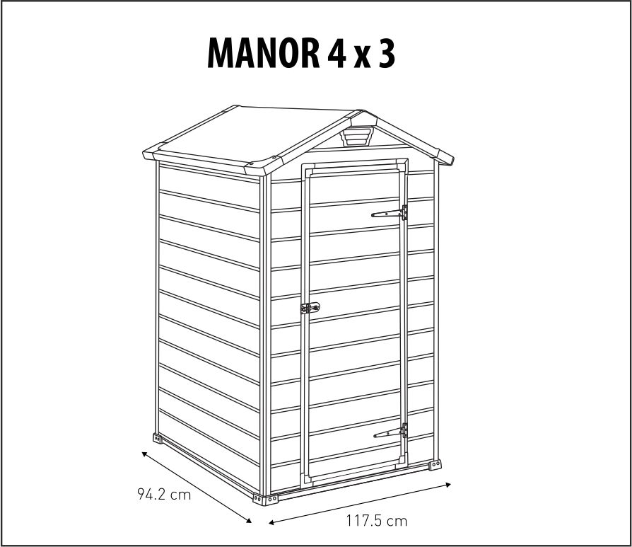Сарай "Манор 4х3" 117 x 94 см Manor