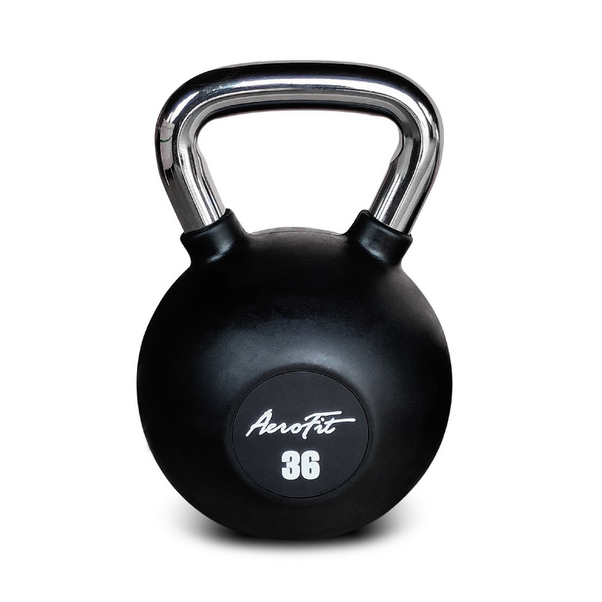 Гиря обрезиненная с хромированной рукояткой 4 кг Aerofit AFBK4 черный