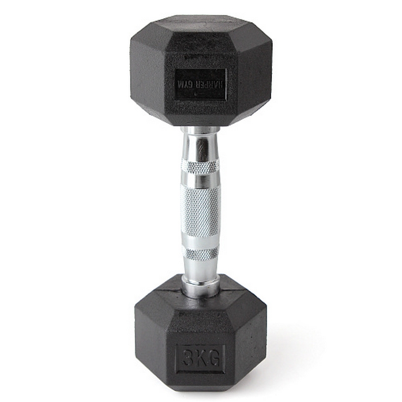 Гантель шестигранная обрезиненная Harper Gym NT162
