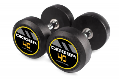 Комплект обрезиненных гантелей 5 пар от 40 до 50кг Hasttings Digger HD51D2A-40-50