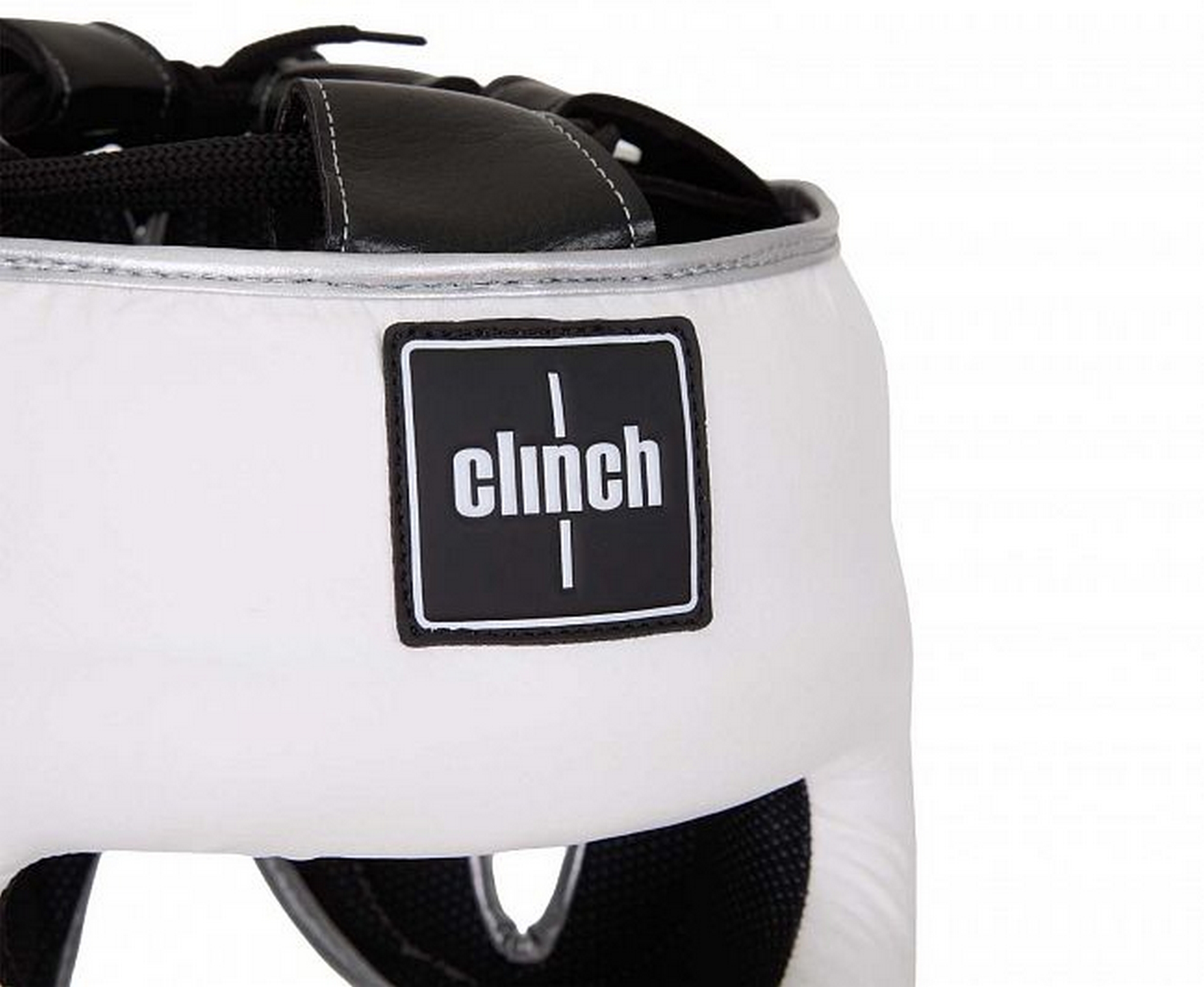 Шлем для единоборств с бампером Clinch Face Guard C149 бело-серебристый