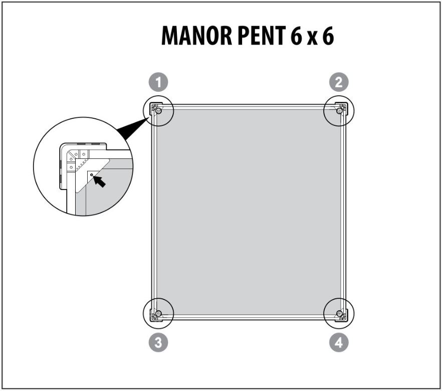 Сарай "Манор Пентхаус 6x6" (175x175 см), бежевый Manor