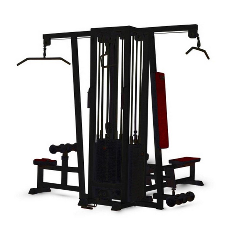 Мультистанция 4-х позиционная с одинарной блочной рамкой MB Barbell МВ 3.16.1 | Premium Fitness