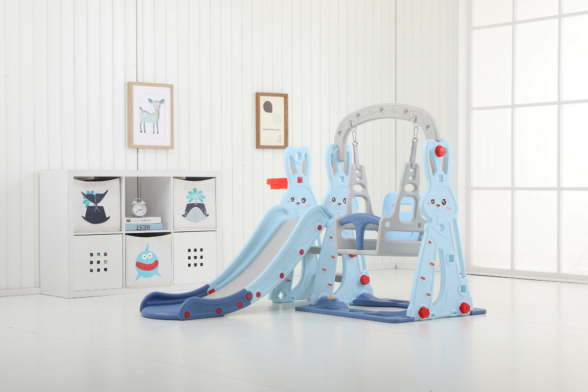 Горка + качели Perfetto Sport Зайчонок PS-042-М ментол