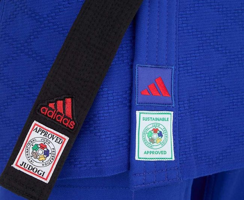 Кимоно для дзюдо Adidas Champion III IJF Slim Fit Green Label J-IJFB3-1 синий