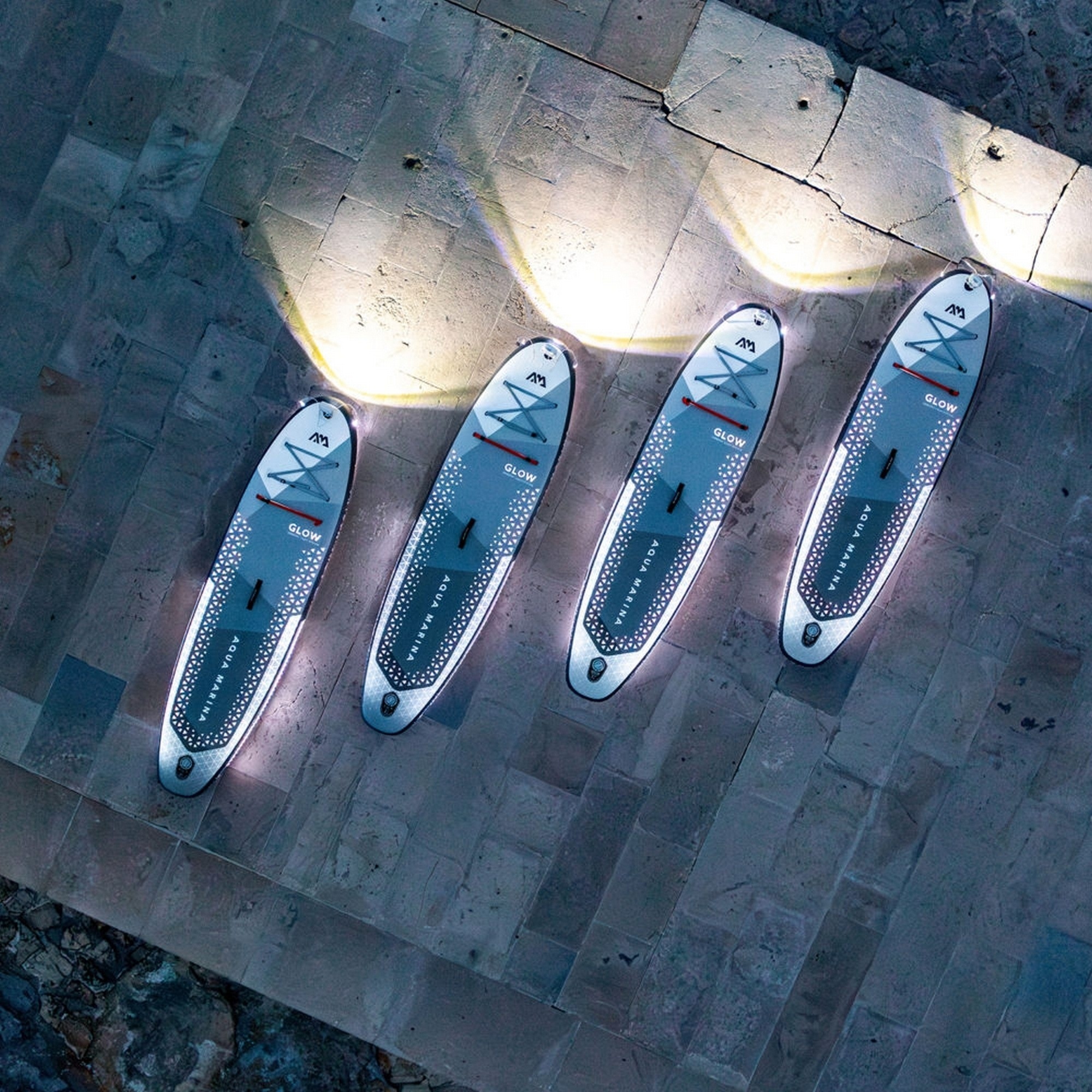SUP-доска 315х79х15см, Ambient Light System, киль, лиш, до 140кг Aqua Marina Glow BT-24GL
