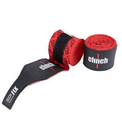 Бинты эластичные Clinch Boxing Crepe Bandage Tech Fix красные C140 длина 3.5 м