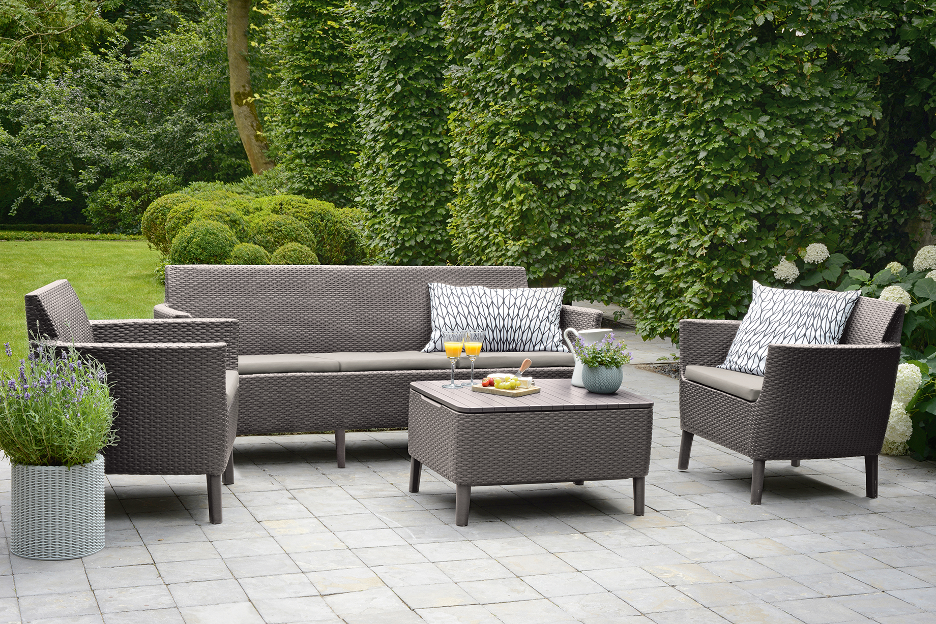 Комплект Салемо трипл сет (Salemo 3 seater set) капучино