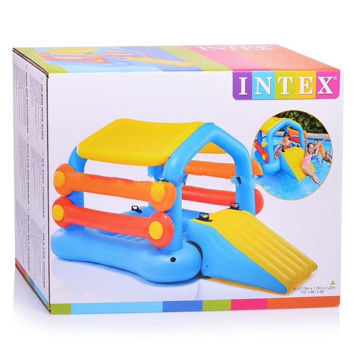 Игровой центр с горкой Домик Intex 58294