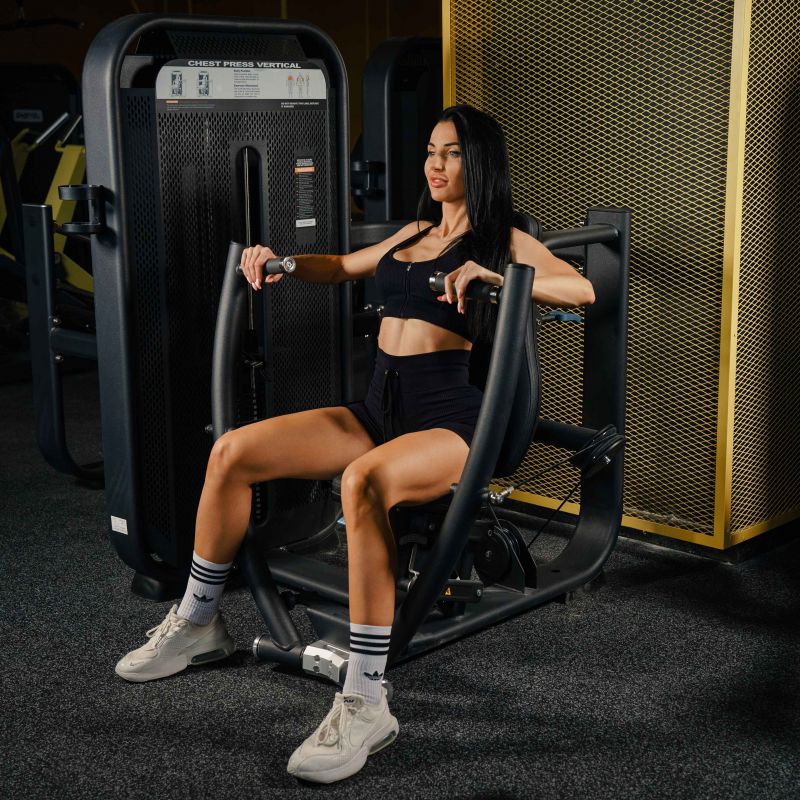 Вертикальный жим от груди DHZ E7008 | Premium Fitness