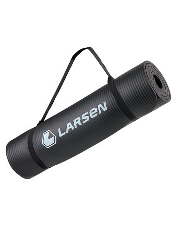 Коврик для фитнеса и йоги 183х61х1см, NBR Larsen ECE 069 чёрный