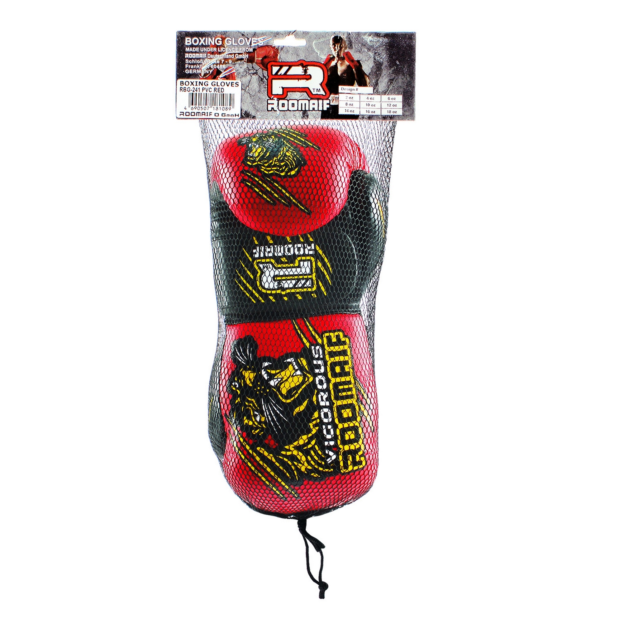Боксерские перчатки 4 oz Roomaif RBG-241 Red