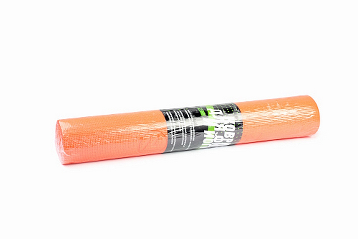 Коврик для фитнеса и йоги 173х61х0,4см Larsen PVC, оранжевый