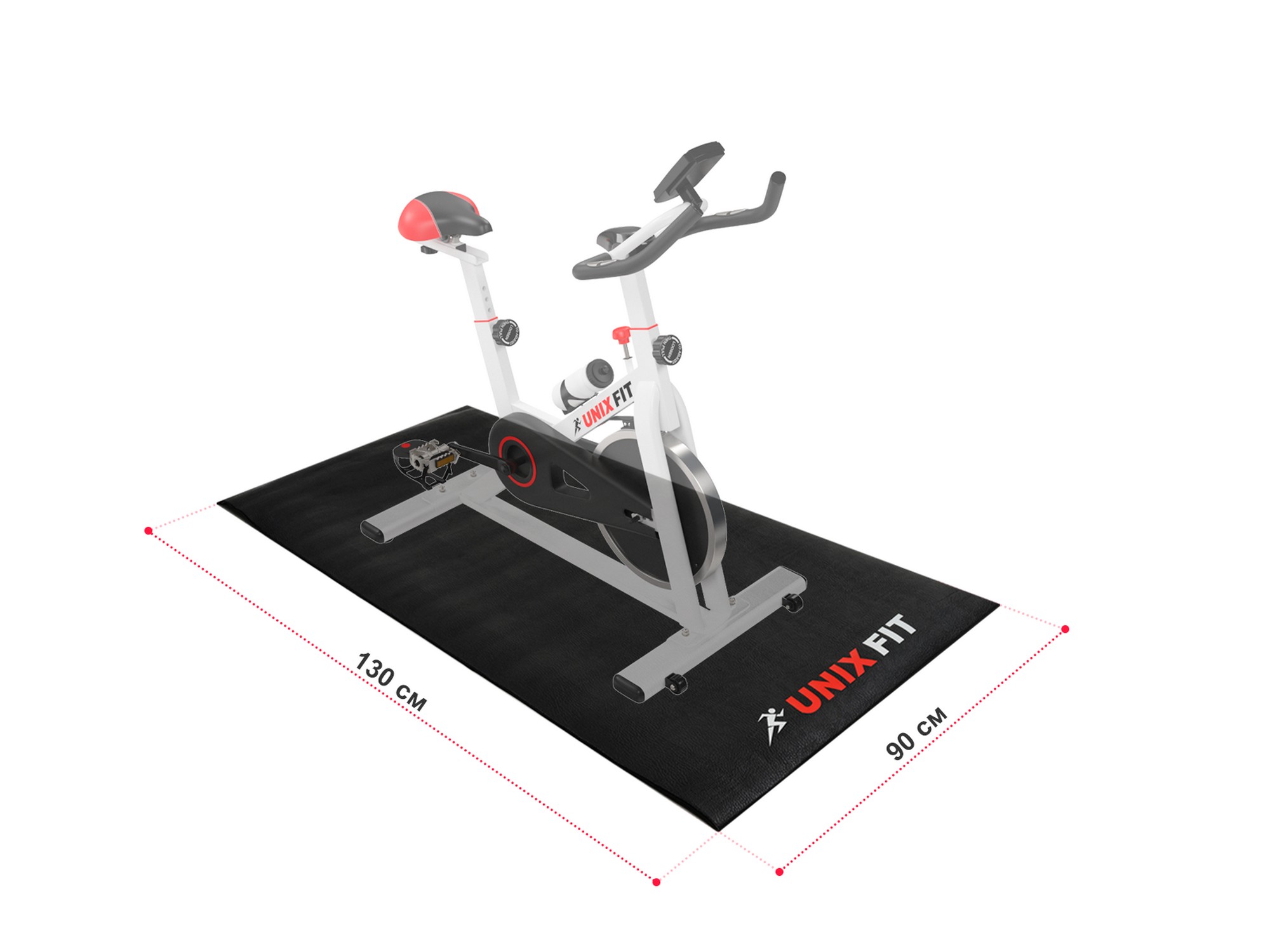 Коврик UnixFit для кардиотренажеров 130x90x0,6 см MAT90130P