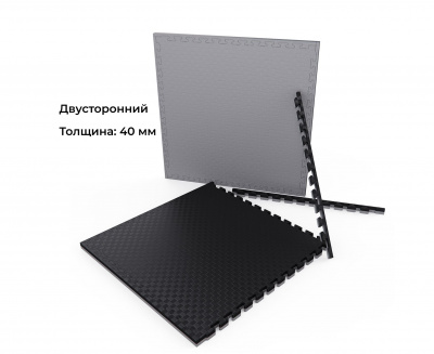 Будо-мат EVA, 100x100 см, 40 мм DFC EVATAT-GB-100/100/4 серо-черный