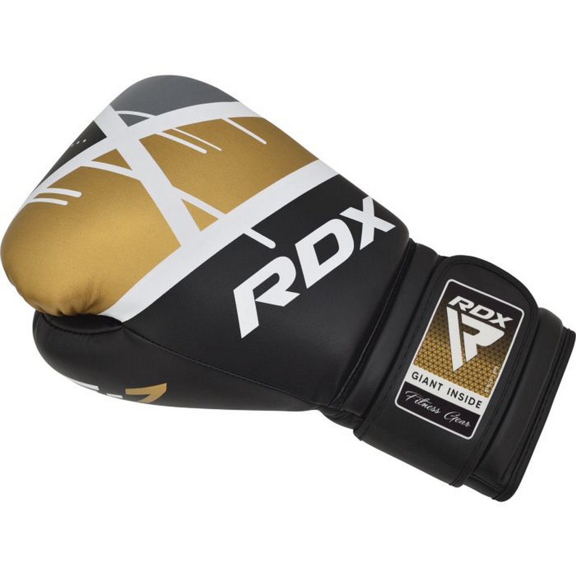 Перчатки тренировочные RDX BGR-F7BGL-16OZ черный\золотой